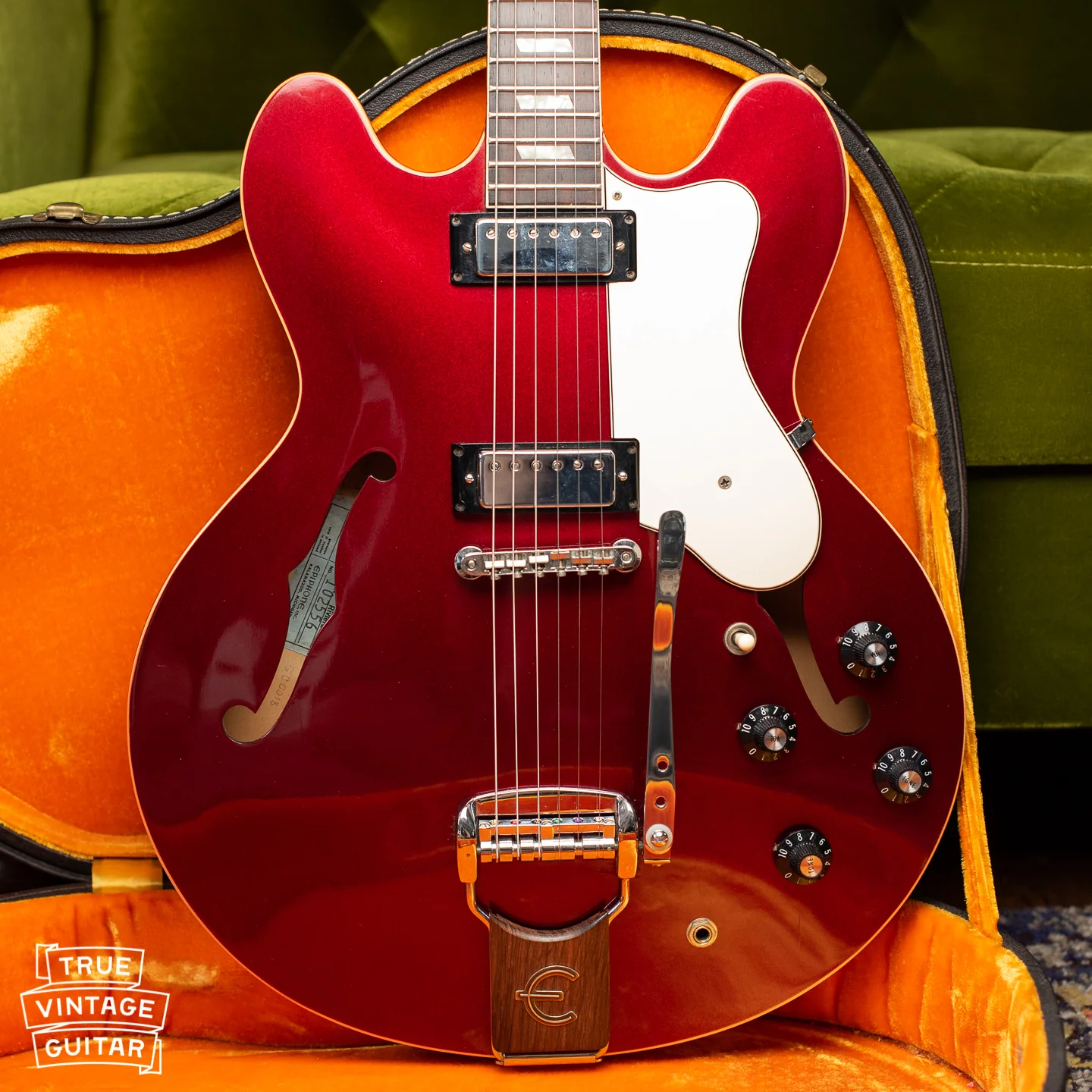 1967 Epiphone Riviera Sparkling Burgundy - Image 2