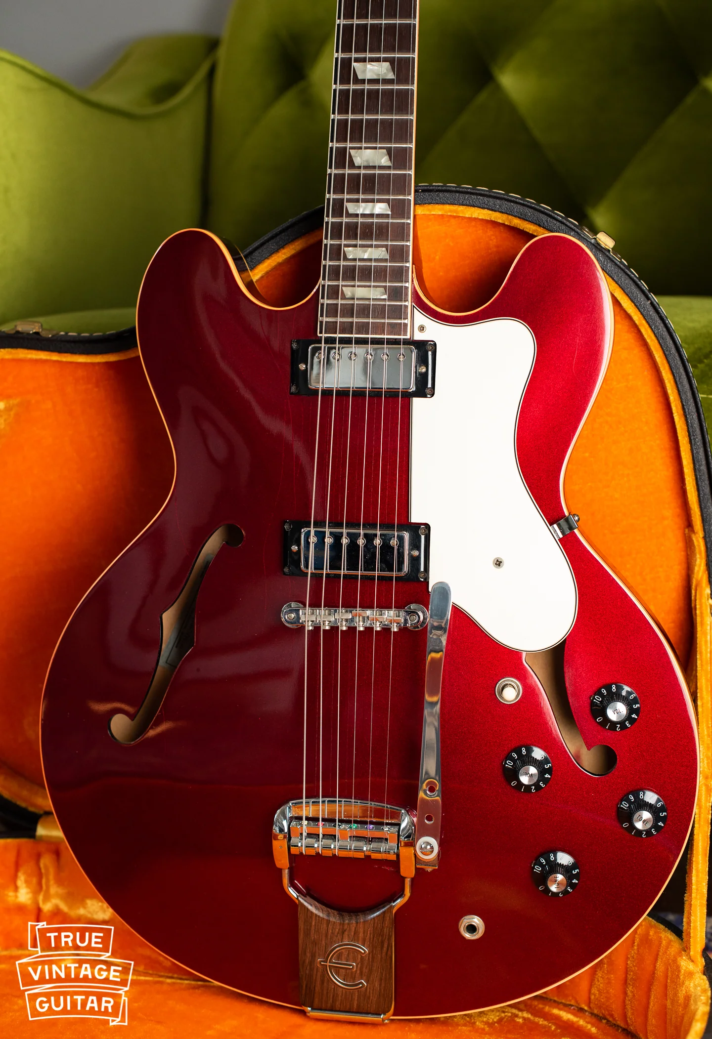 1967 Epiphone Riviera Sparkling Burgundy - Image 3