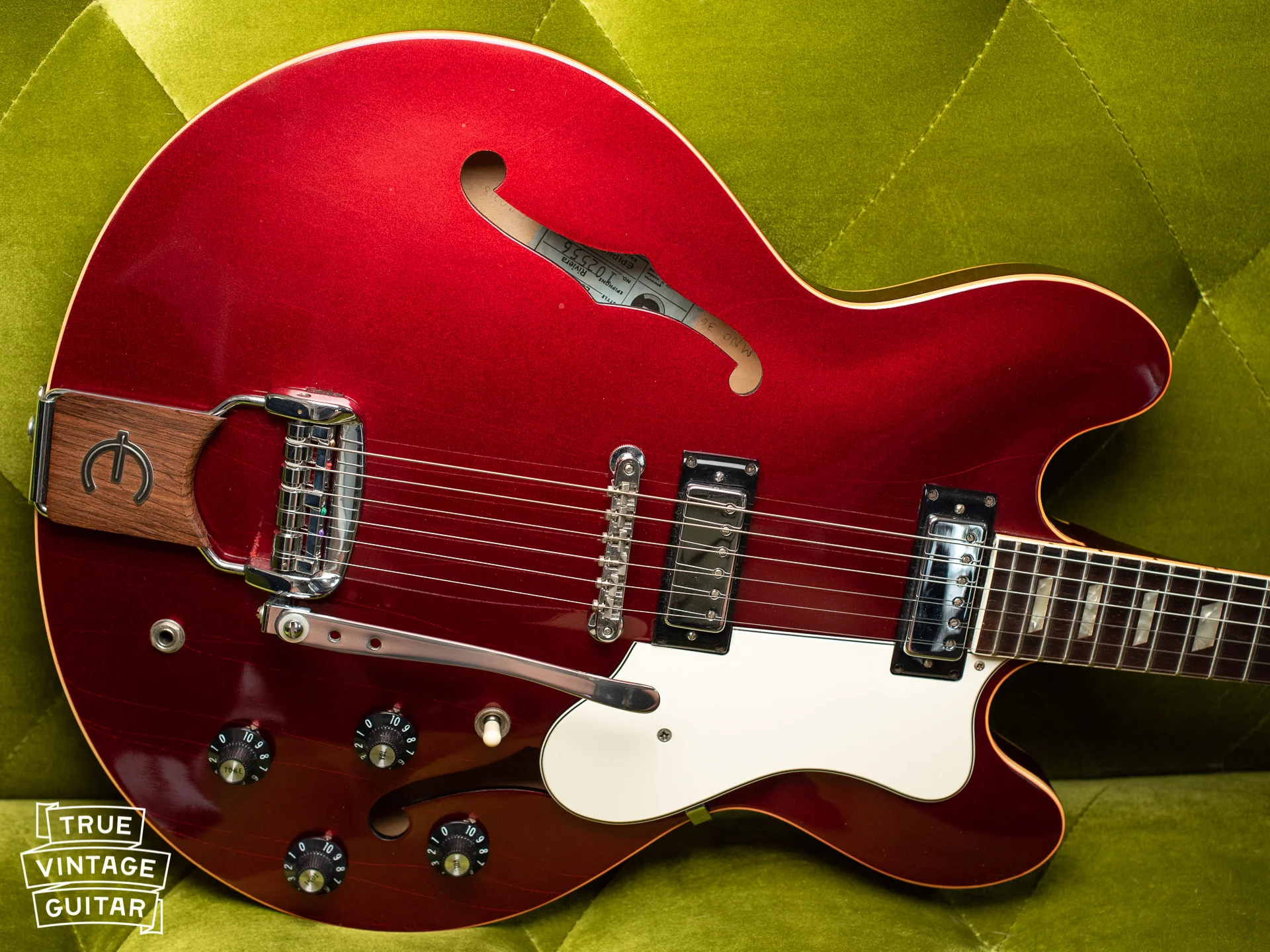1967 Epiphone Riviera Sparkling Burgundy - Image 33