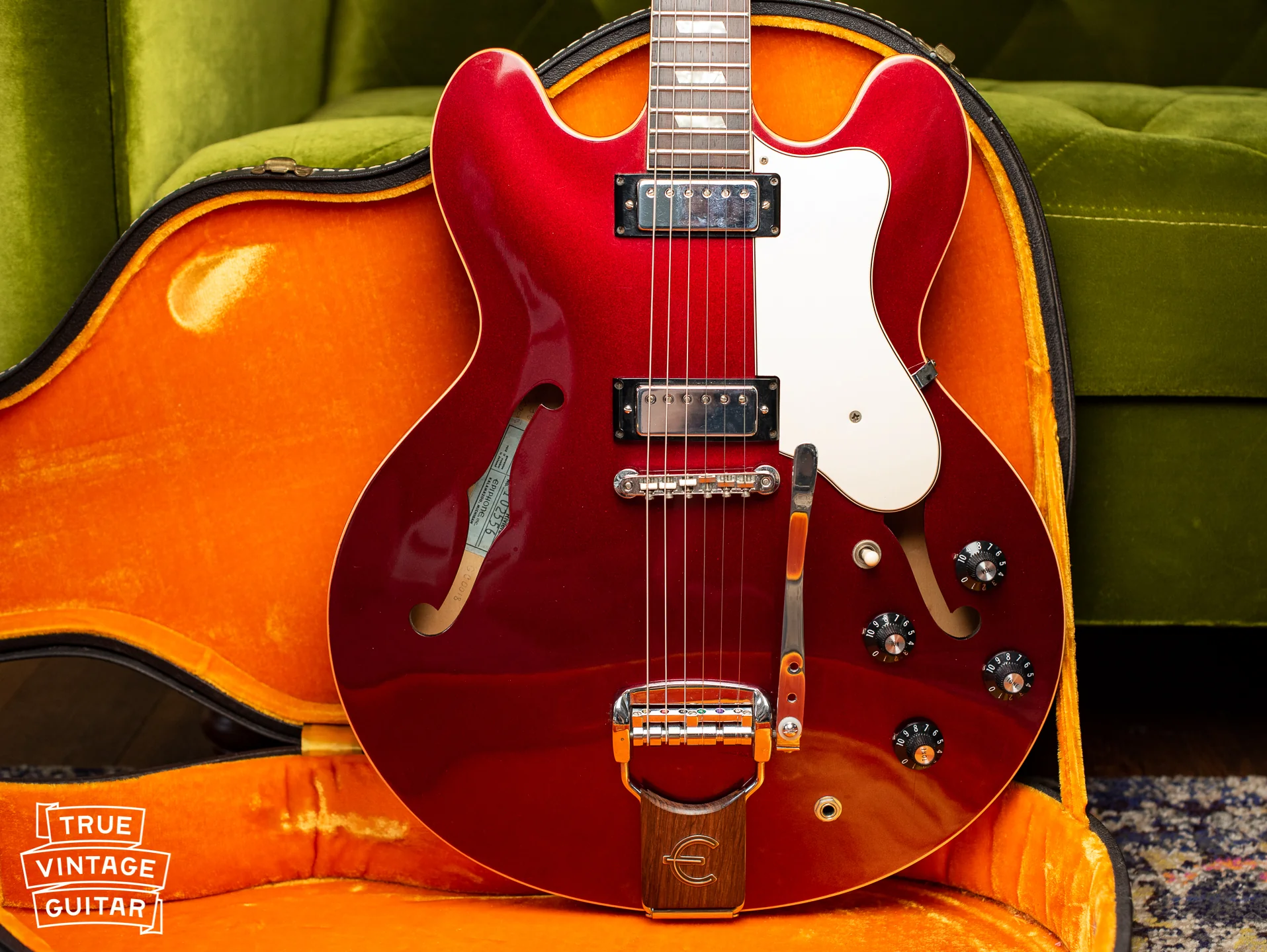 1967 Epiphone Riviera Sparkling Burgundy - Image 4
