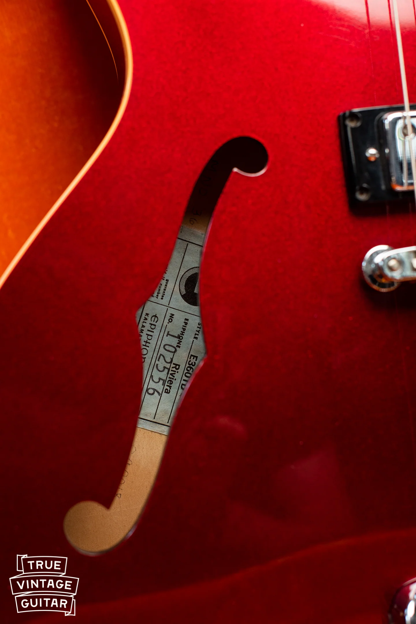 1967 Epiphone Riviera Sparkling Burgundy - Image 6