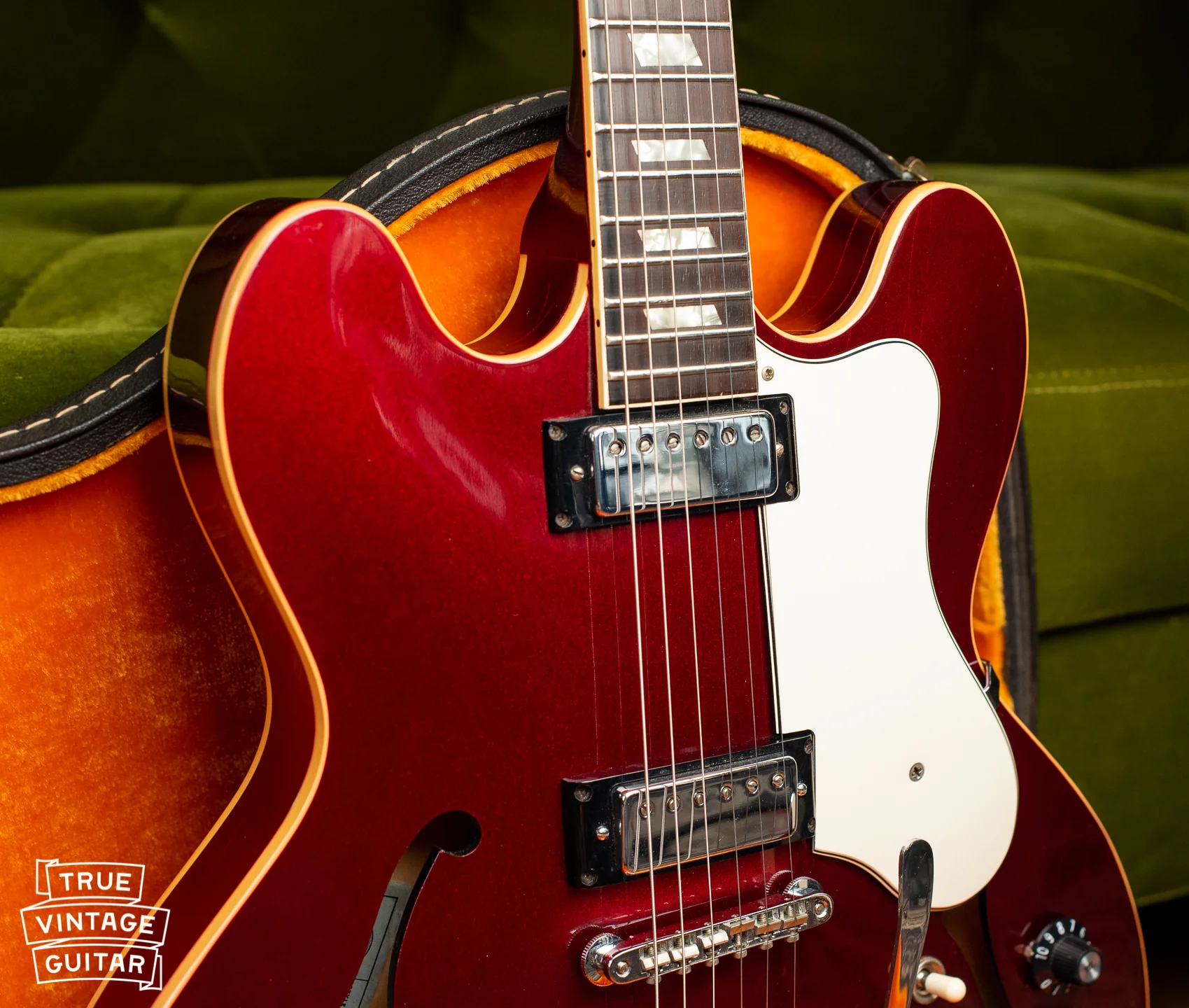 1967 Epiphone Riviera Sparkling Burgundy - Image 7