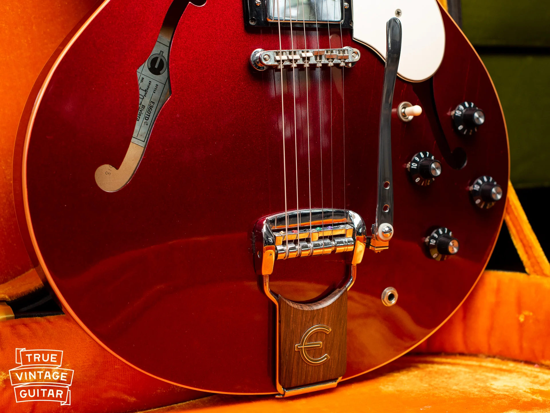 1967 Epiphone Riviera Sparkling Burgundy - Image 8