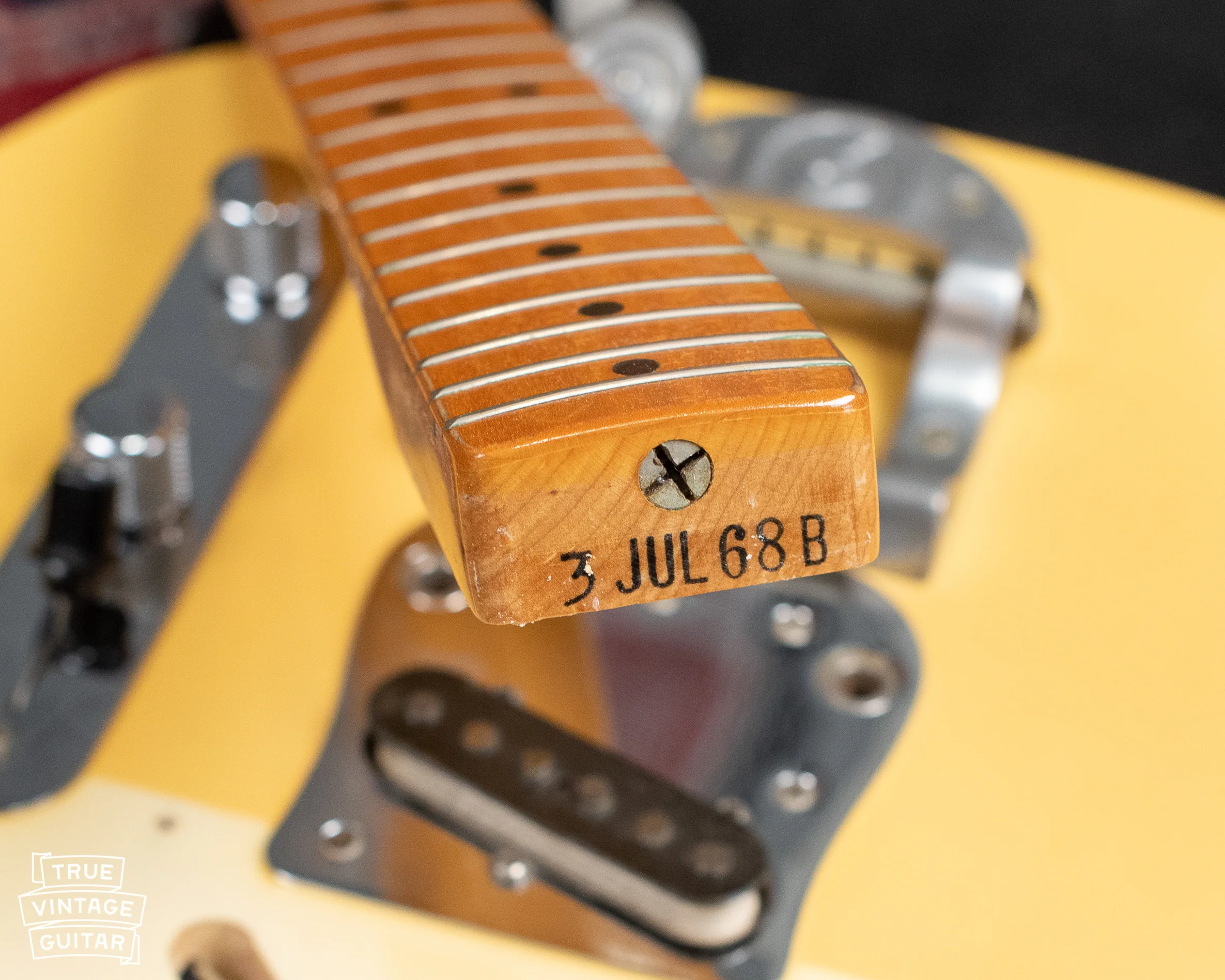 1968 Fender Telecaster Custom Blond Black Binding - Image 17