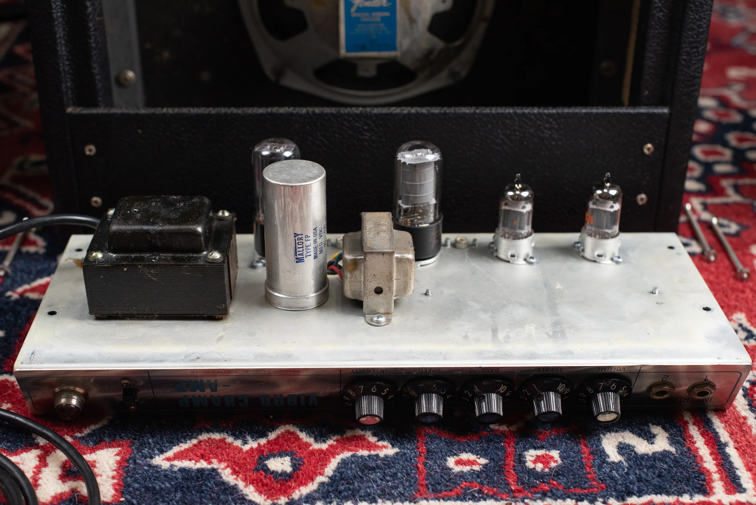 1969 Fender Vibro Champ~Amp Drip Edge Black Line - Image 15