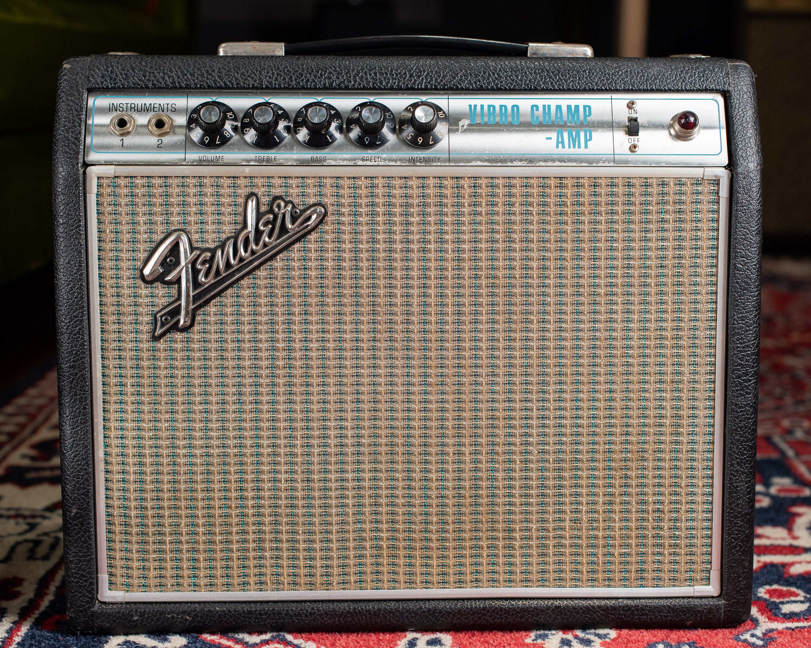 1969 Fender Vibro Champ~Amp Drip Edge Black Line - Image 2