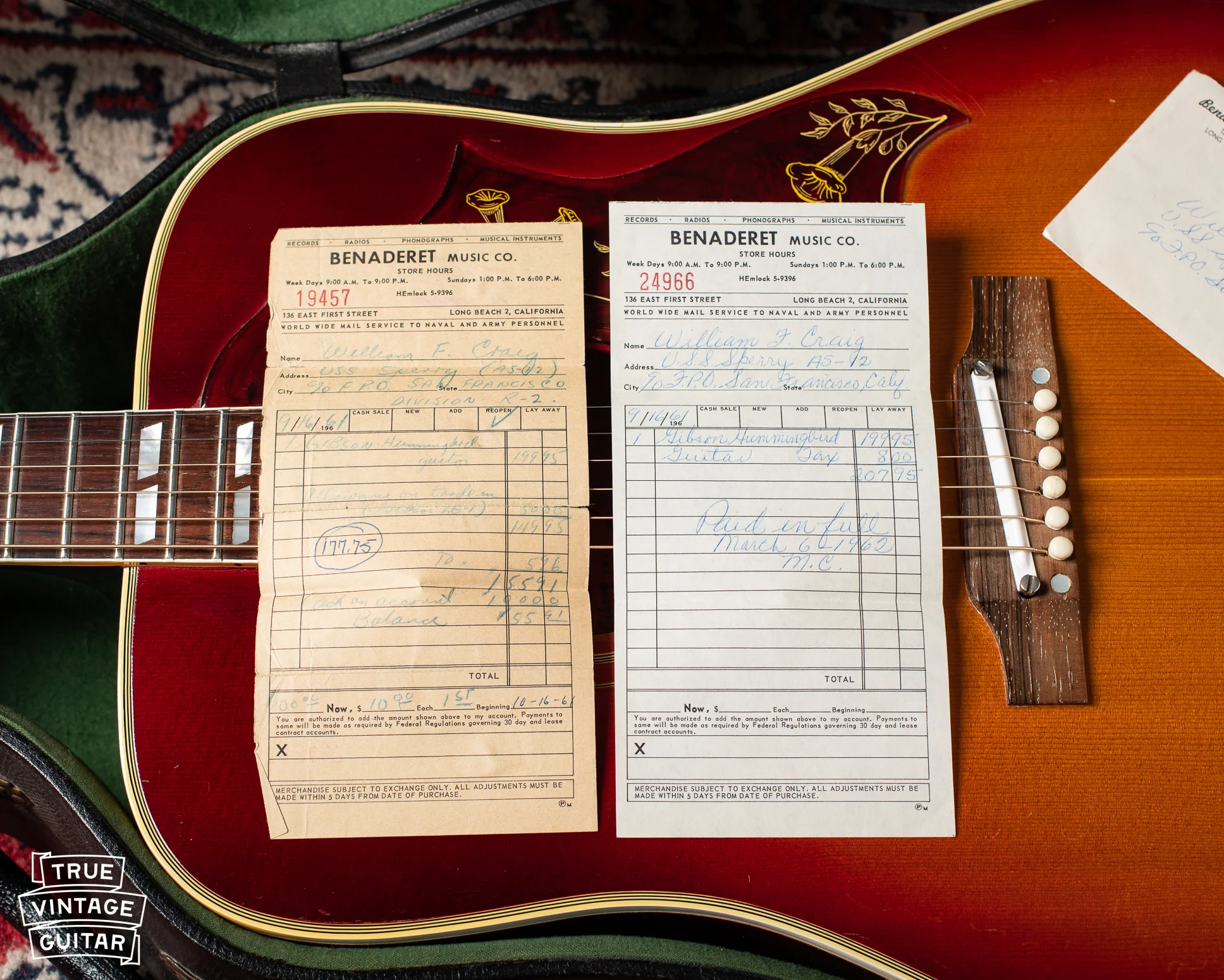 Gibson Hummingbird 1961 with tags - Image 16