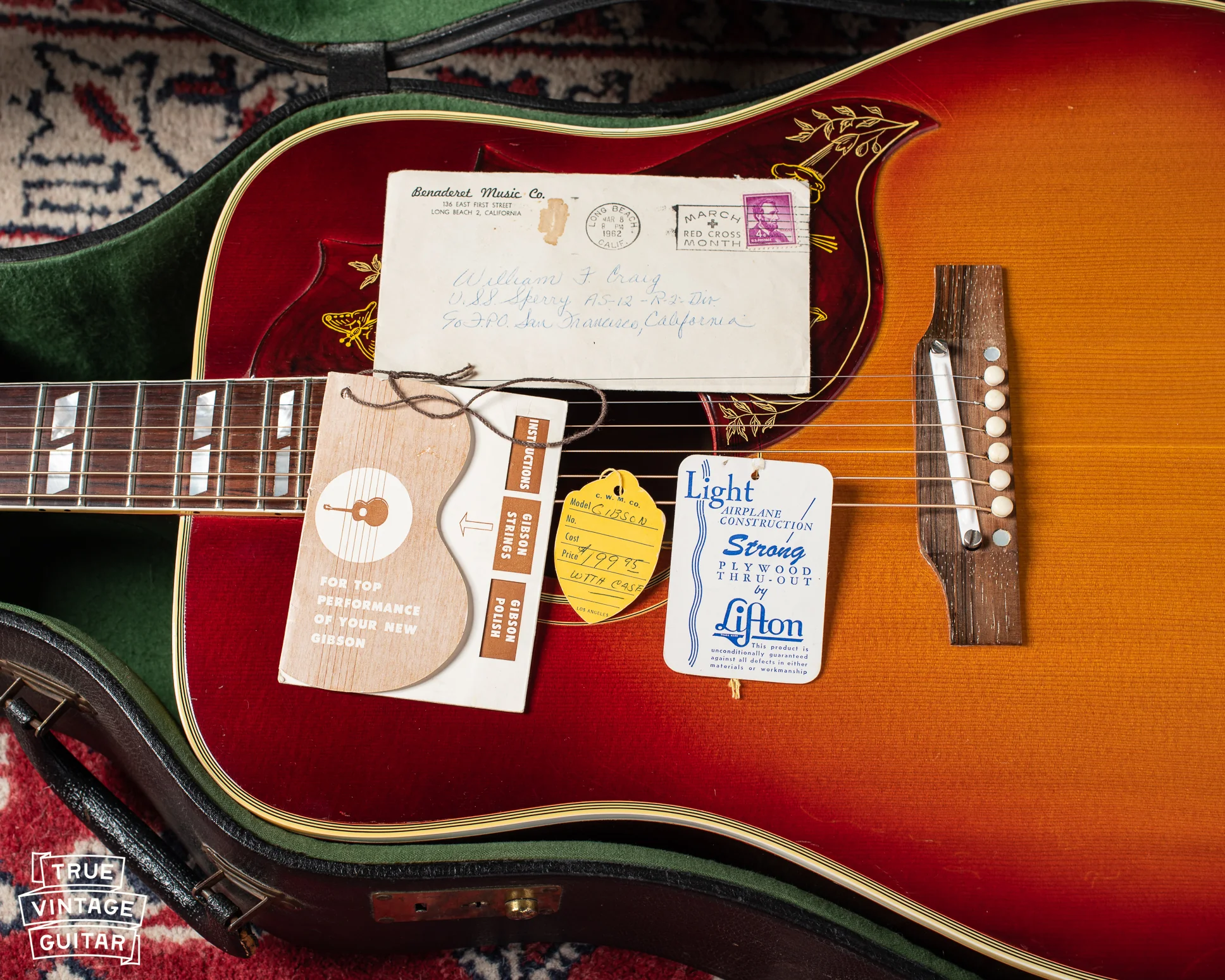 Gibson Hummingbird 1961 with tags - Image 5