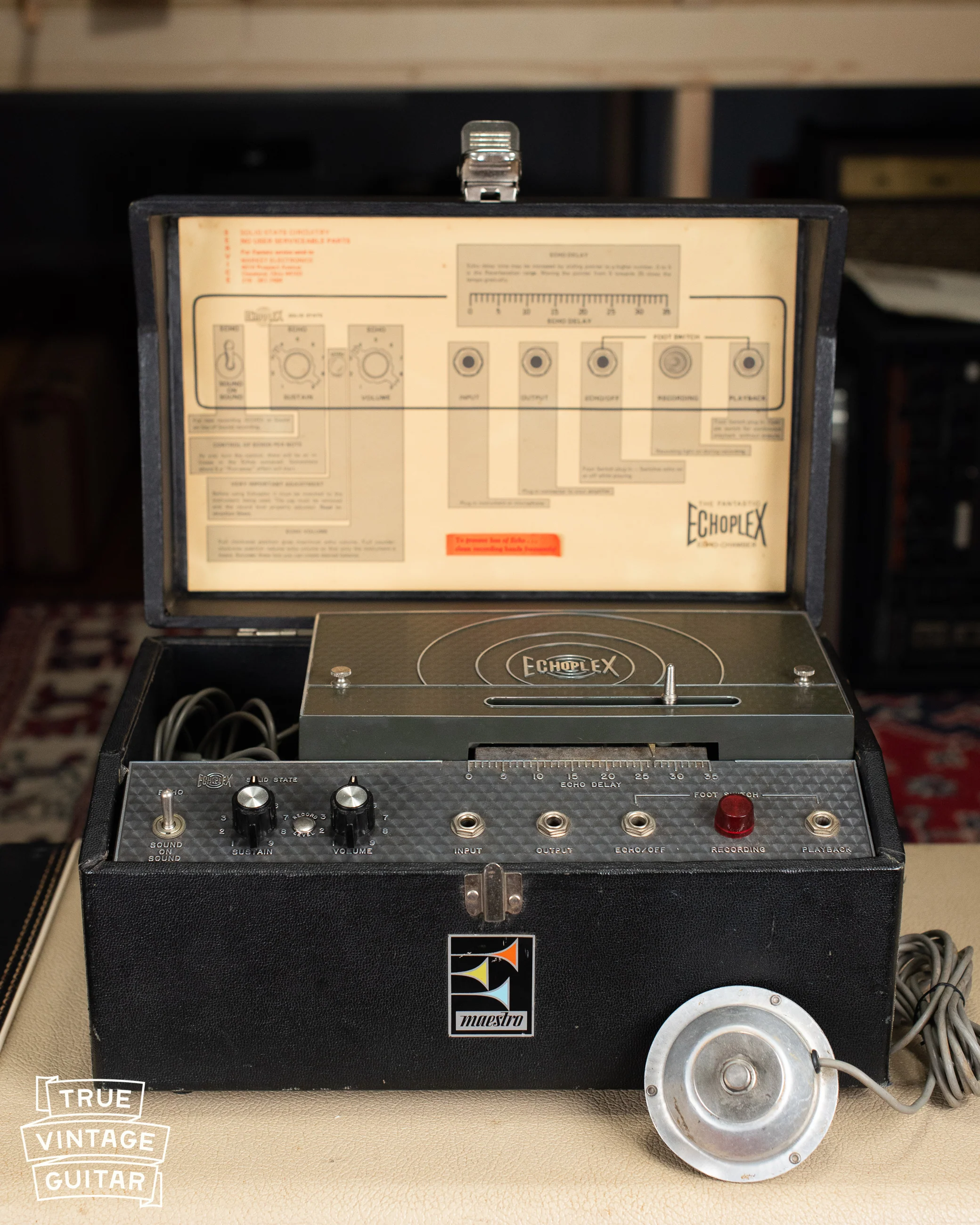 Vintage 1971 Maestro Echoplex EP-3 Black Top Tape Echo