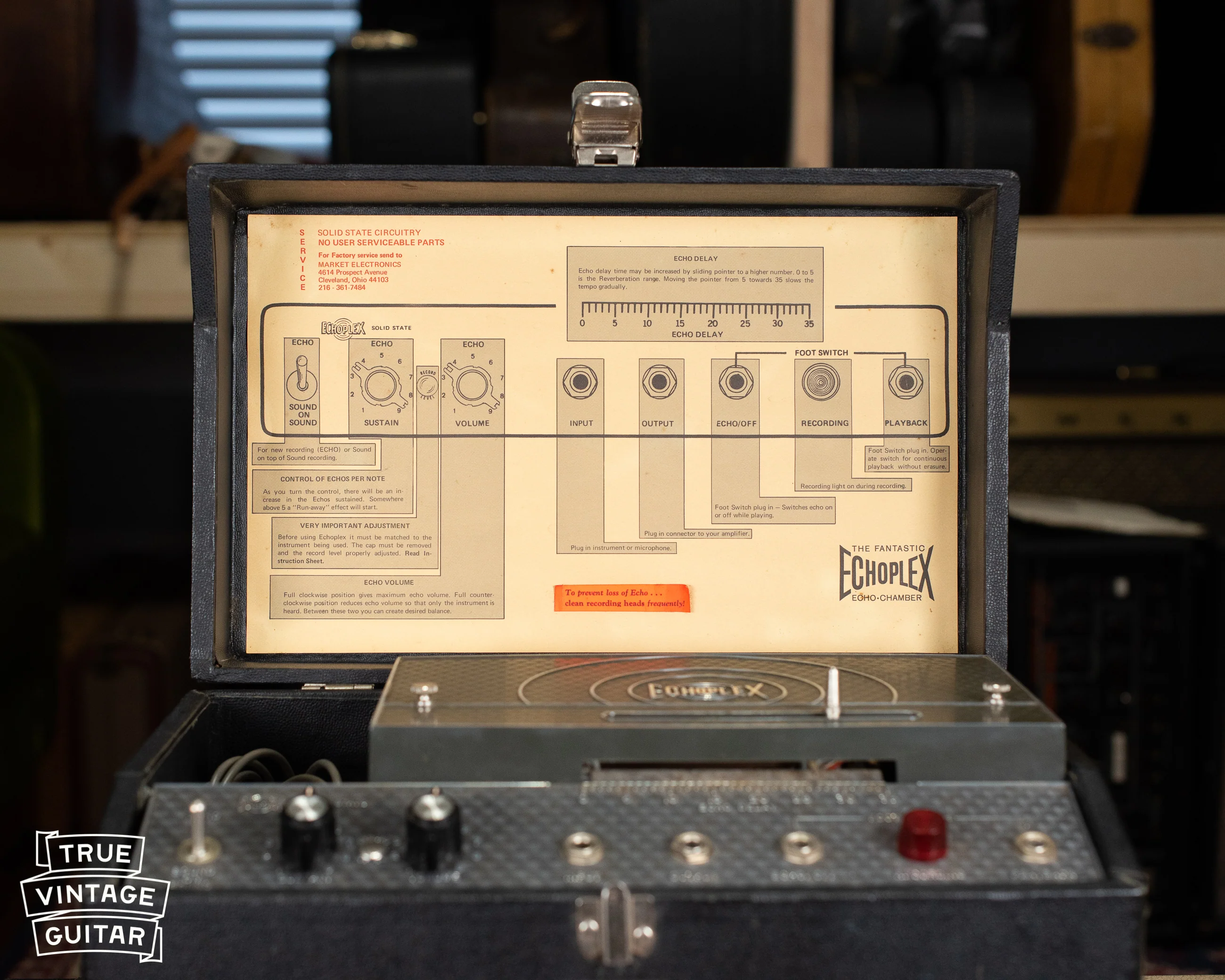 Vintage 1971 Maestro Echoplex EP-3 Black Top Tape Echo - Image 11