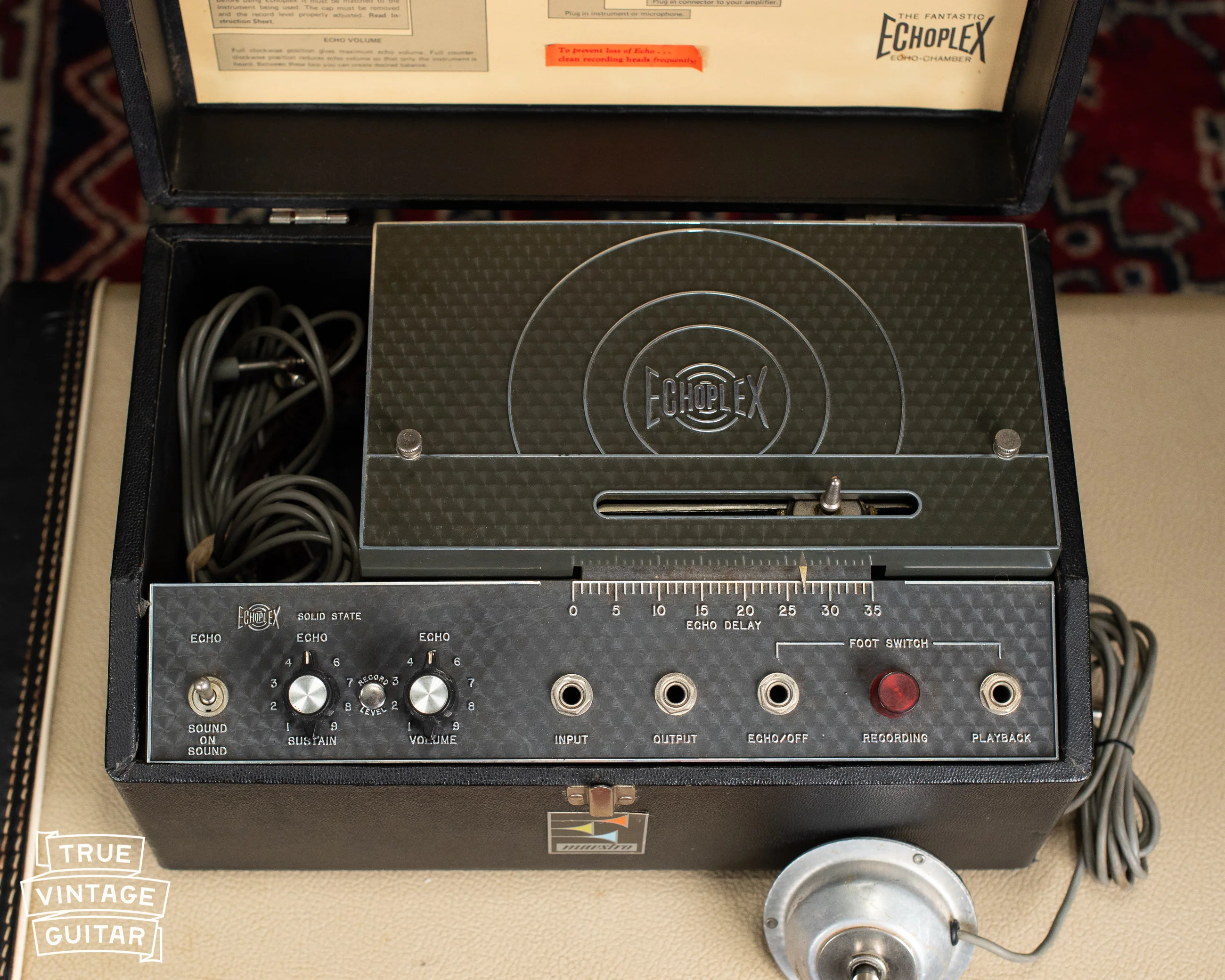 Vintage 1971 Maestro Echoplex EP-3 Black Top Tape Echo - Image 12