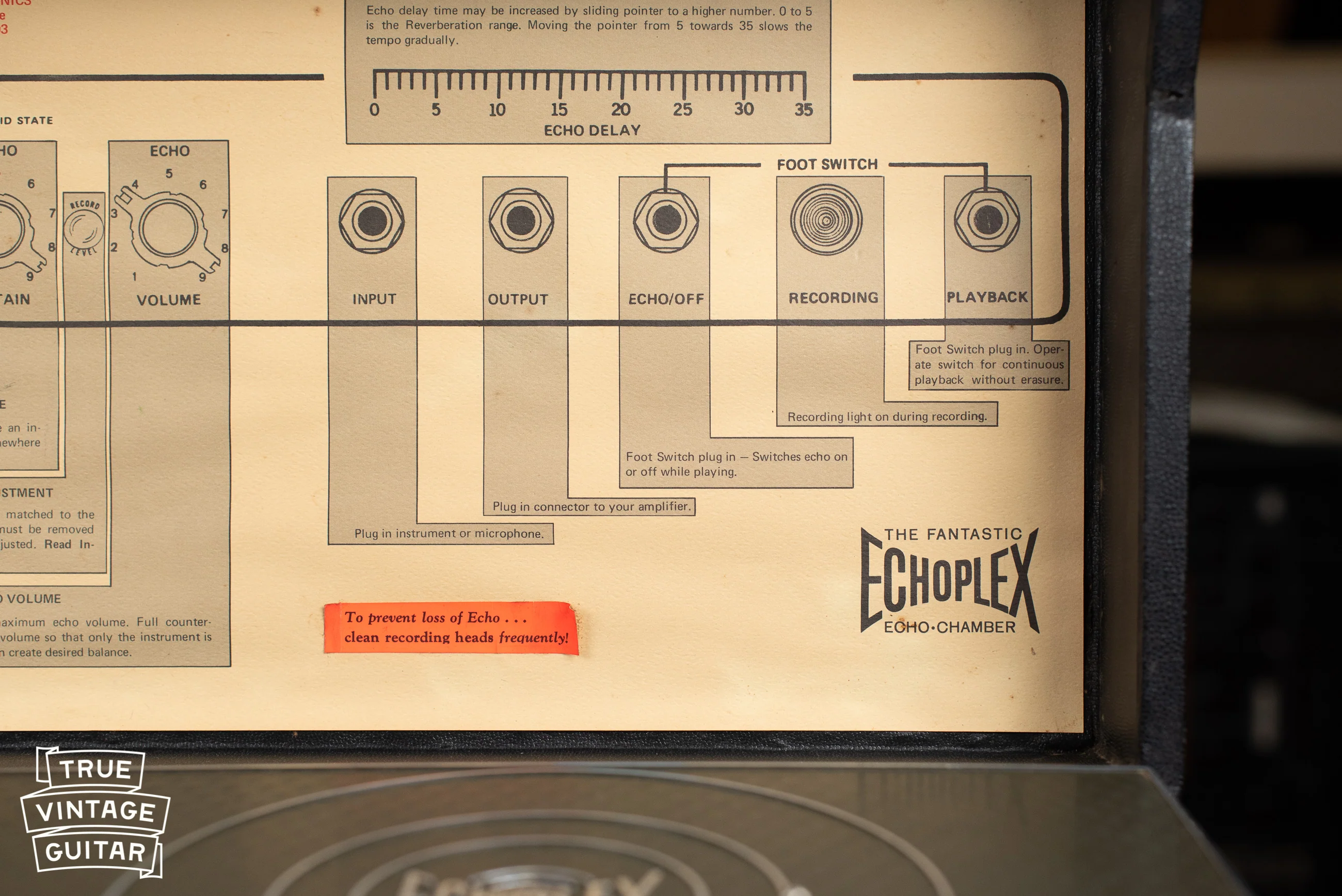 Vintage 1971 Maestro Echoplex EP-3 Black Top Tape Echo - Image 18