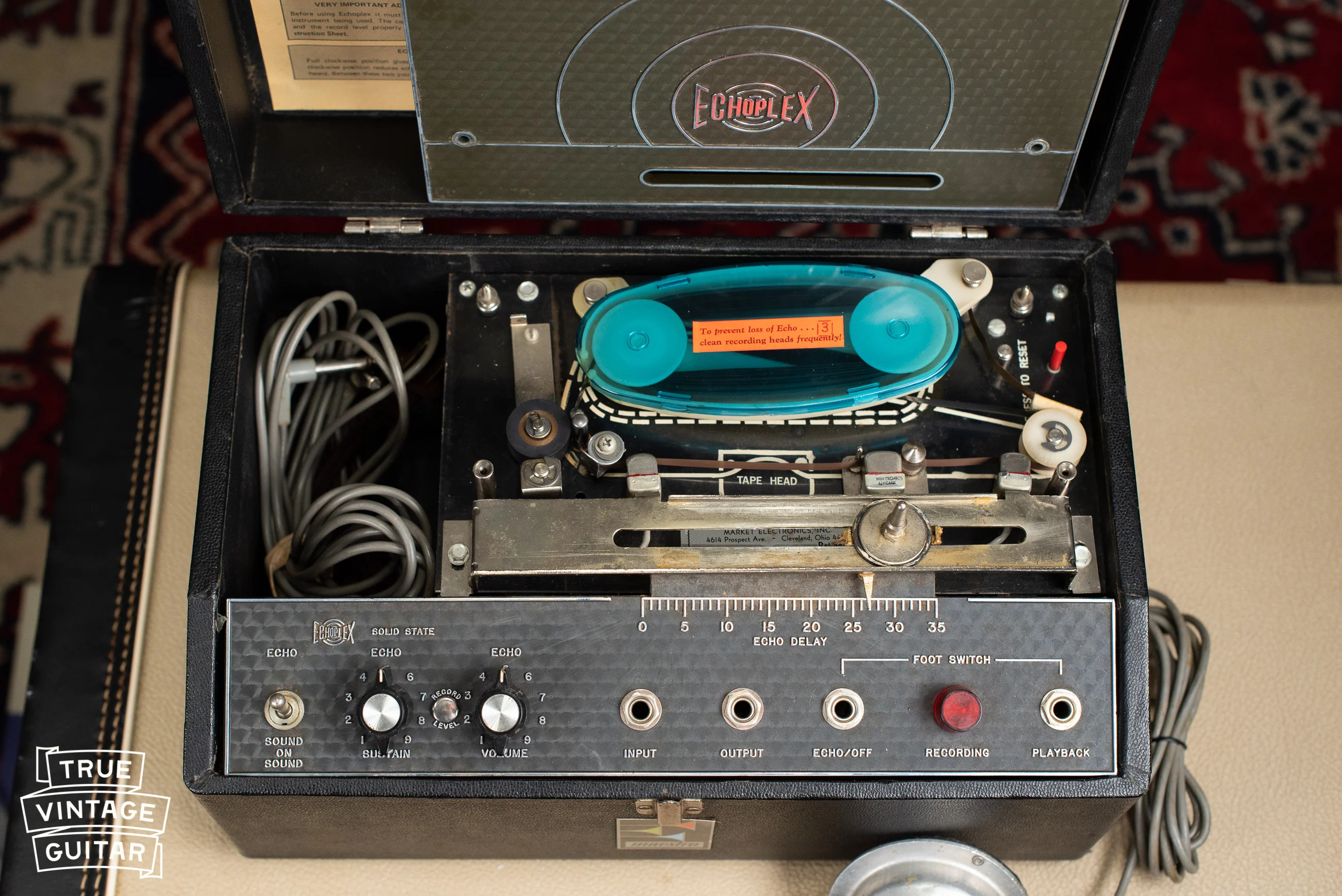 Vintage 1971 Maestro Echoplex EP-3 Black Top Tape Echo - Image 2
