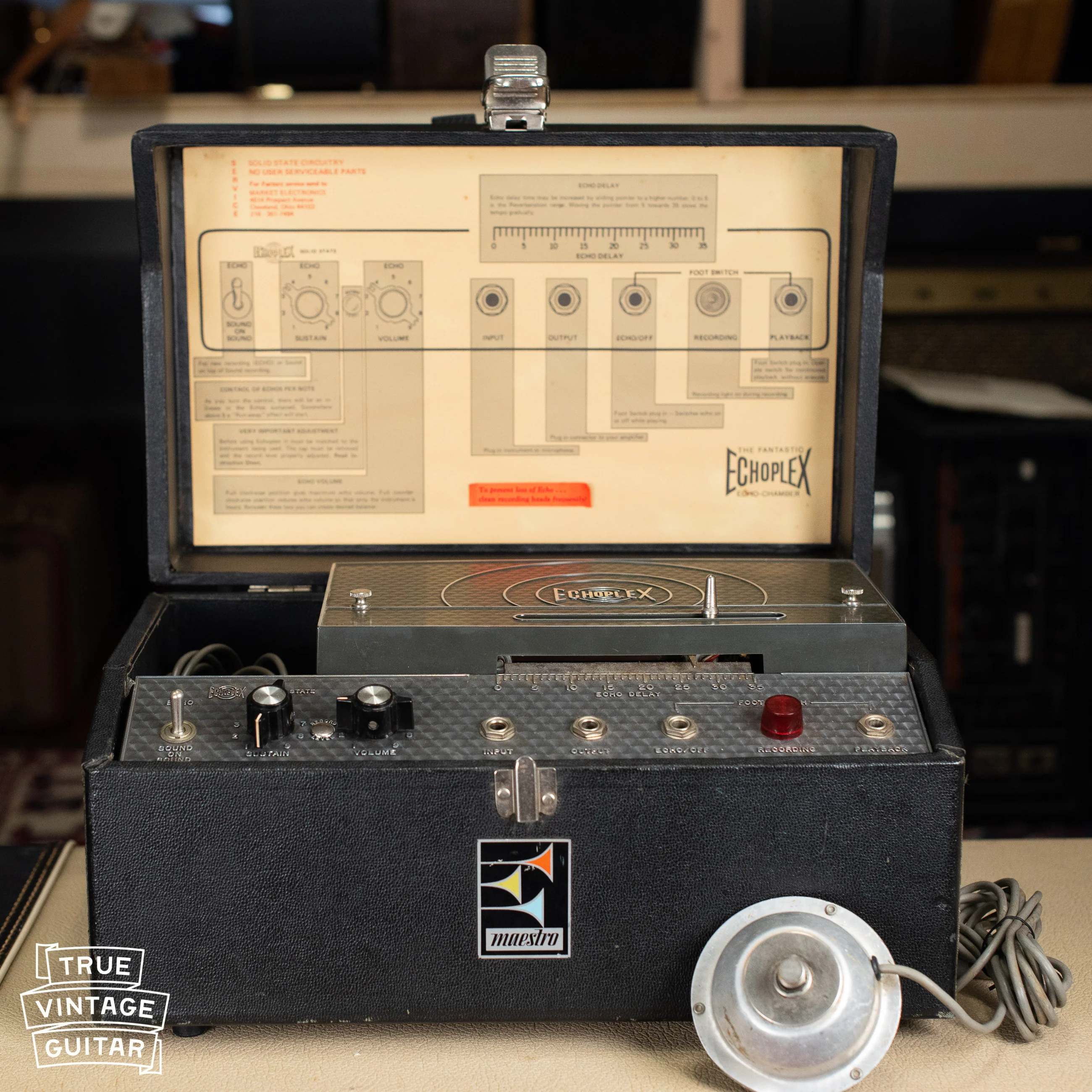 Vintage 1971 Maestro Echoplex EP-3 Black Top Tape Echo - Image 4