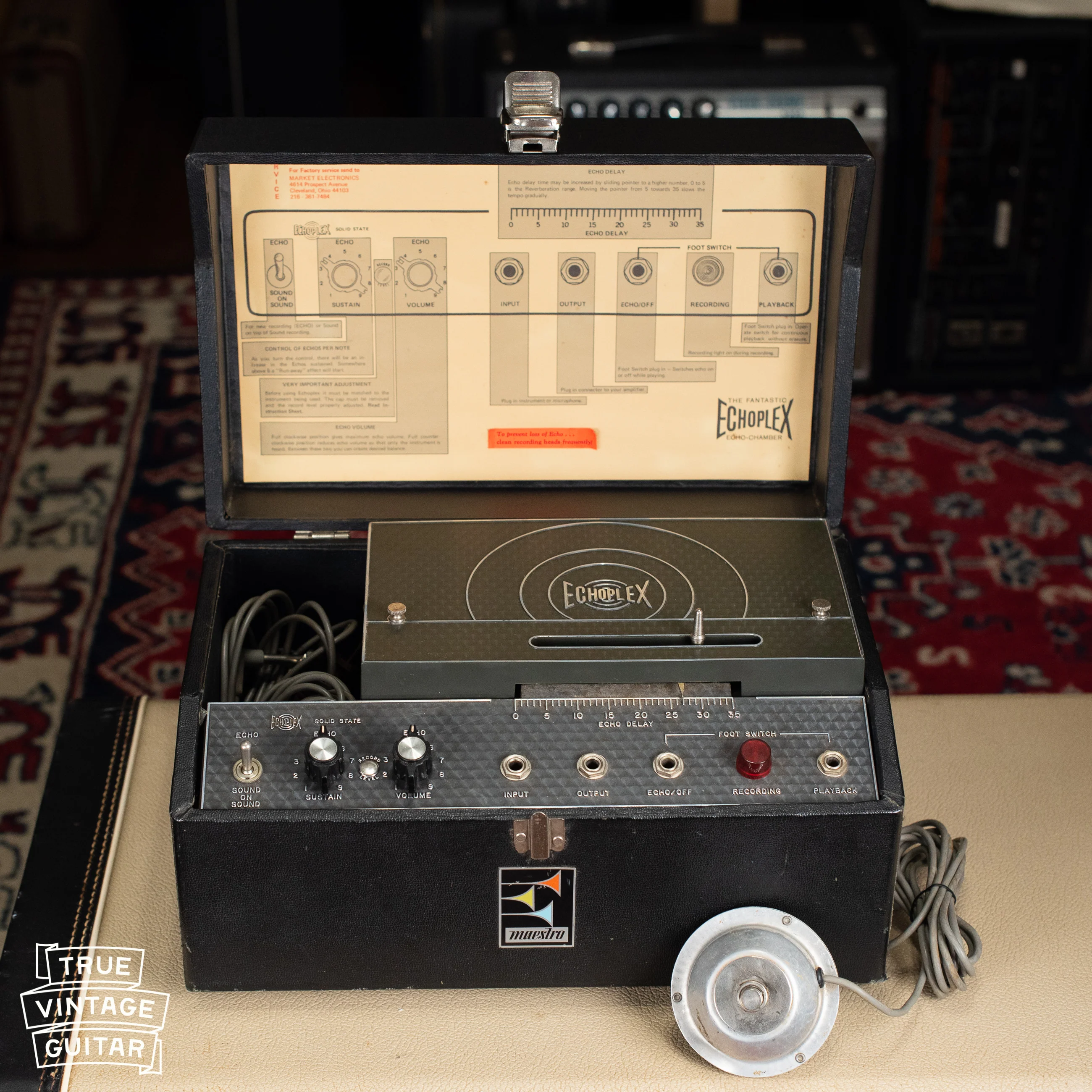 Vintage 1971 Maestro Echoplex EP-3 Black Top Tape Echo - Image 8